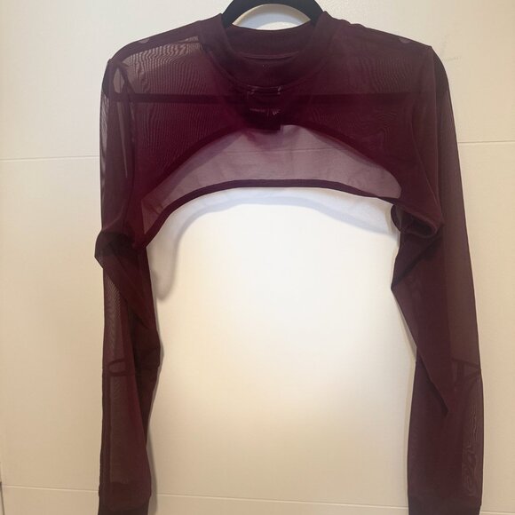 ADIDAS x IVY PARK MAROON  MESH SHRUG  XL - Picture 6 of 7